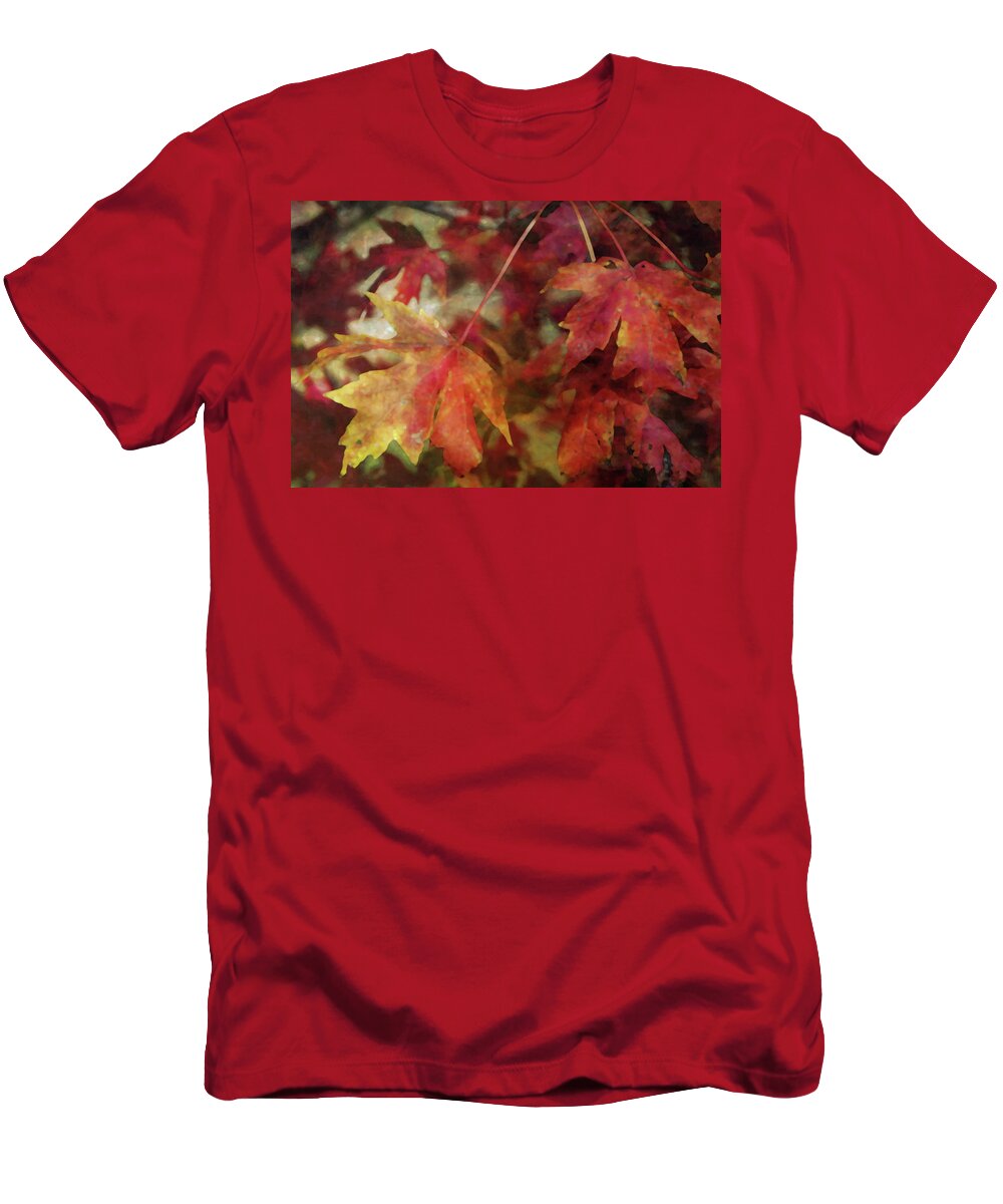 Lost T-Shirt featuring the photograph Lost Falling For Red 6136 LDP_2 by Steven Ward