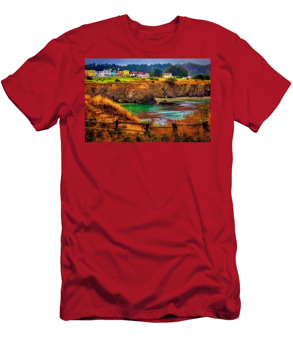 Mendocino T-Shirt featuring the photograph Lovely Mendocino by Garry Gay