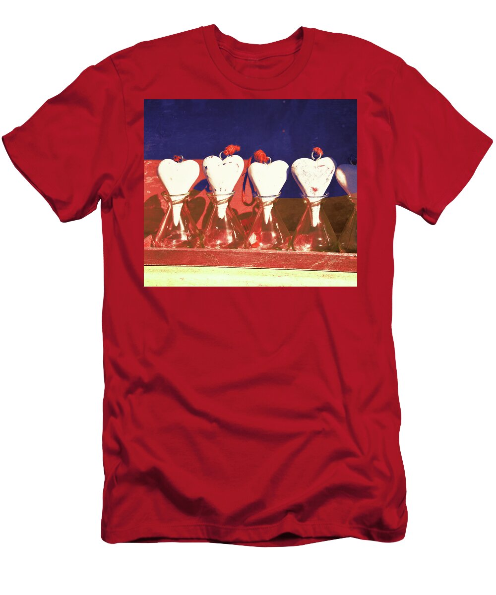 Art T-Shirt featuring the photograph Loves on a row by Mallorca Colors
