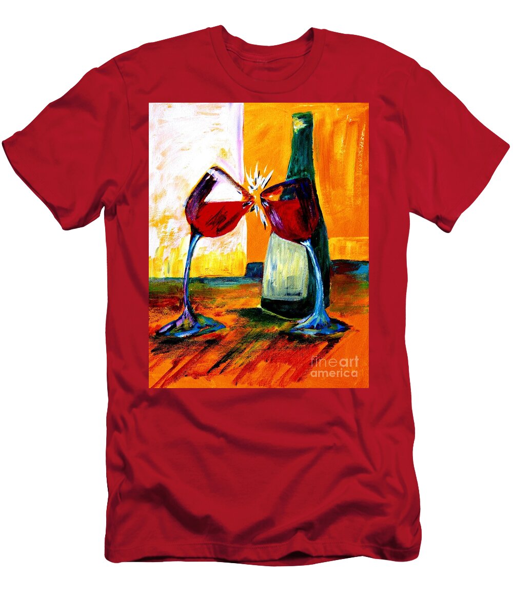 Wine Paintings T-Shirt featuring the painting Magic by Julie Lueders 
