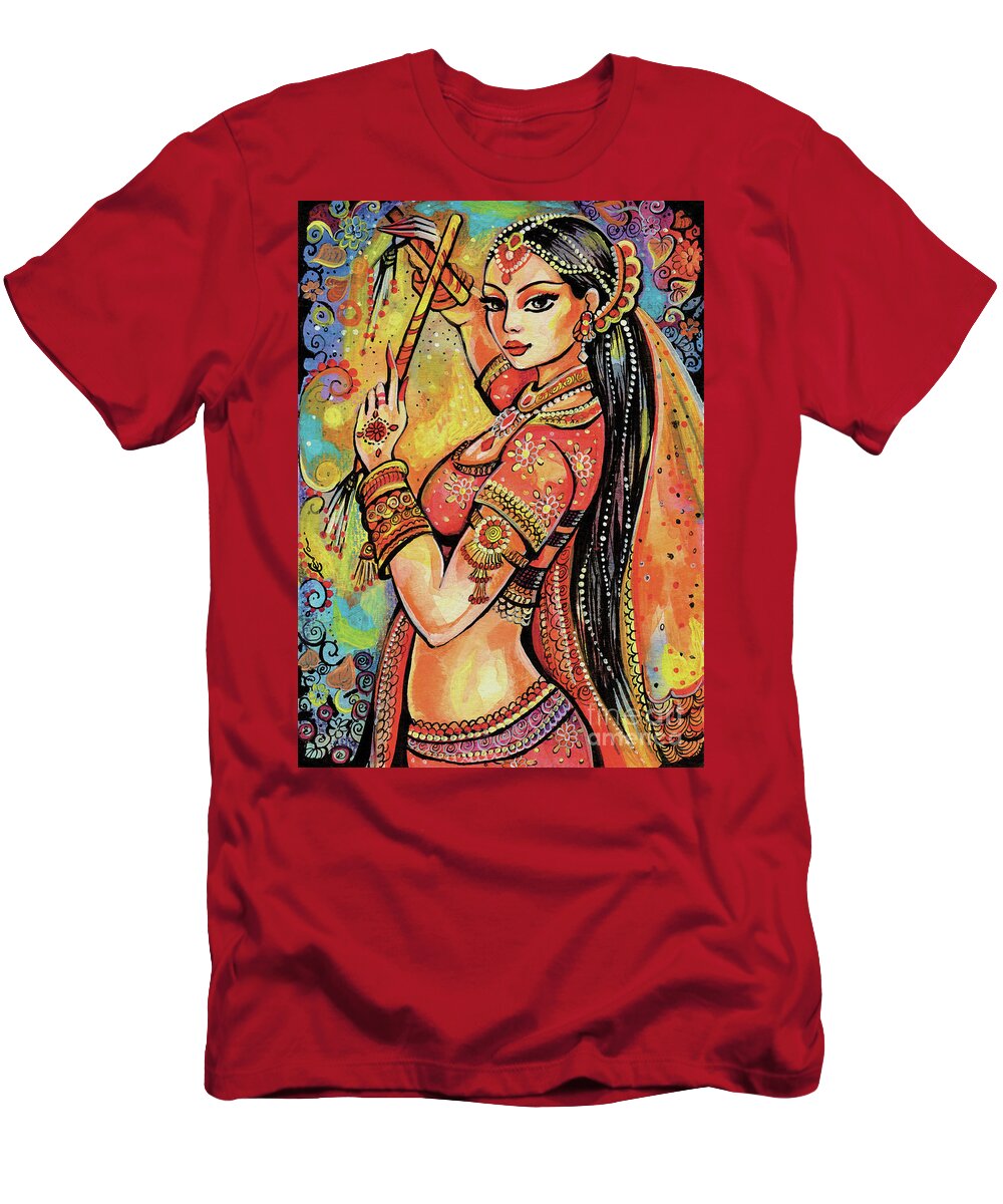 Indian Dancer T-Shirt featuring the painting Magic of Dance by Eva Campbell