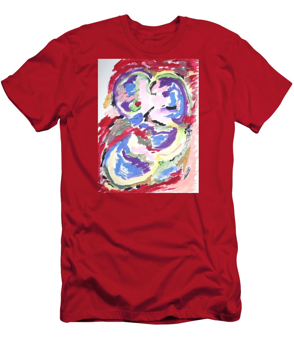 Mental Preoccupation T-Shirt featuring the painting Mental Preoccupation by Esther Newman-Cohen
