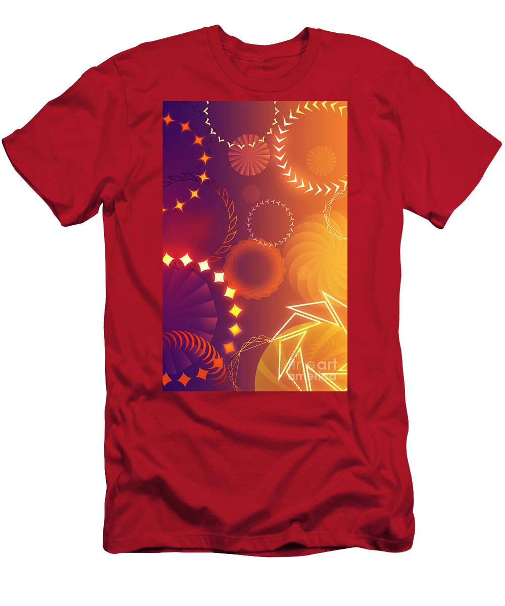 Abstract T-Shirt featuring the digital art Mind Trips - Bright Passage by Peter Awax