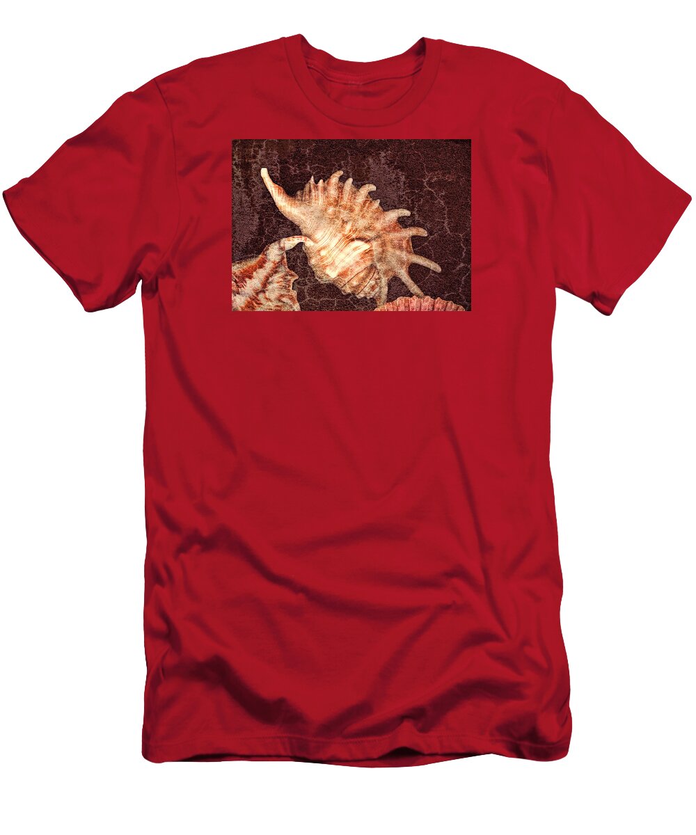 Mollusk Shell T-Shirt featuring the digital art Mollusk Shell by Cathy Anderson