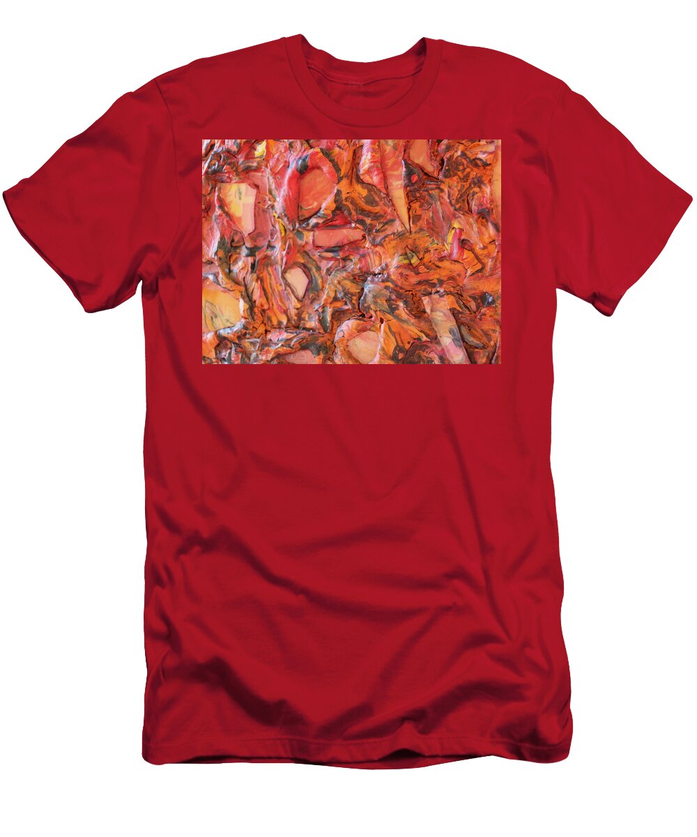  T-Shirt featuring the painting Molten by Laurette Escobar
