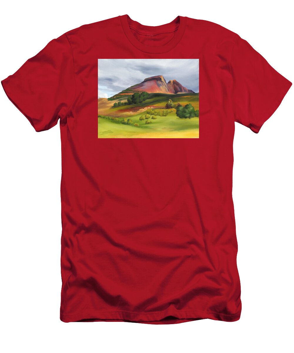 Plein-air T-Shirt featuring the painting Moody Afternoon by Sandi Snead