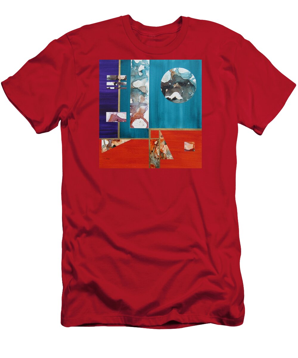 Abstract T-Shirt featuring the painting Mooning by Louise Adams