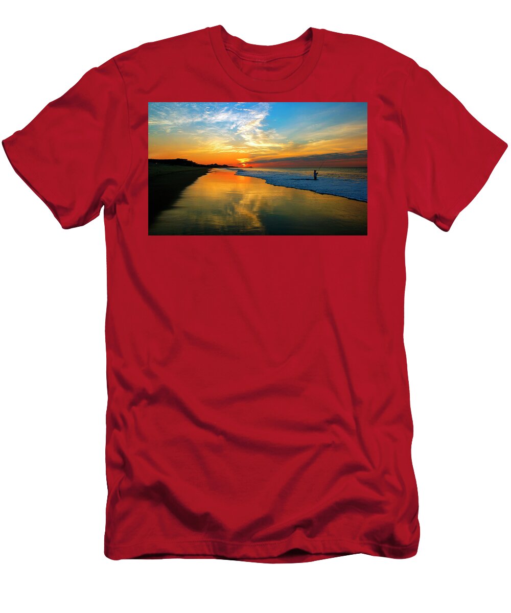 Cabo T-Shirt featuring the photograph Morning Cast by Tim Dussault