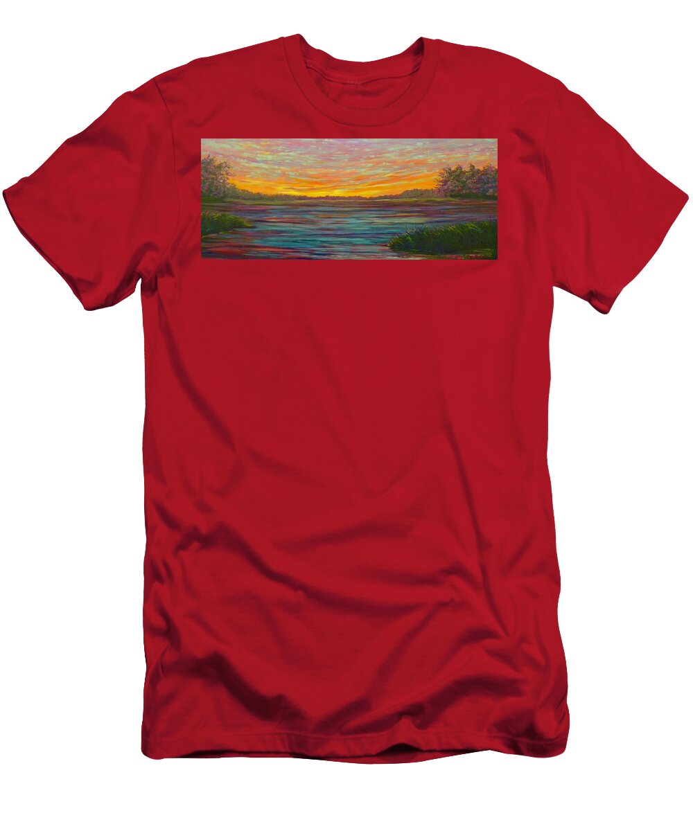 Morning T-Shirt featuring the painting Southern Sunrise by Jeanette Jarmon
