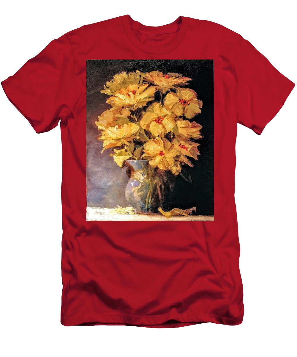  T-Shirt featuring the painting Mother's Favorite Vase by Jessica Anne Thomas