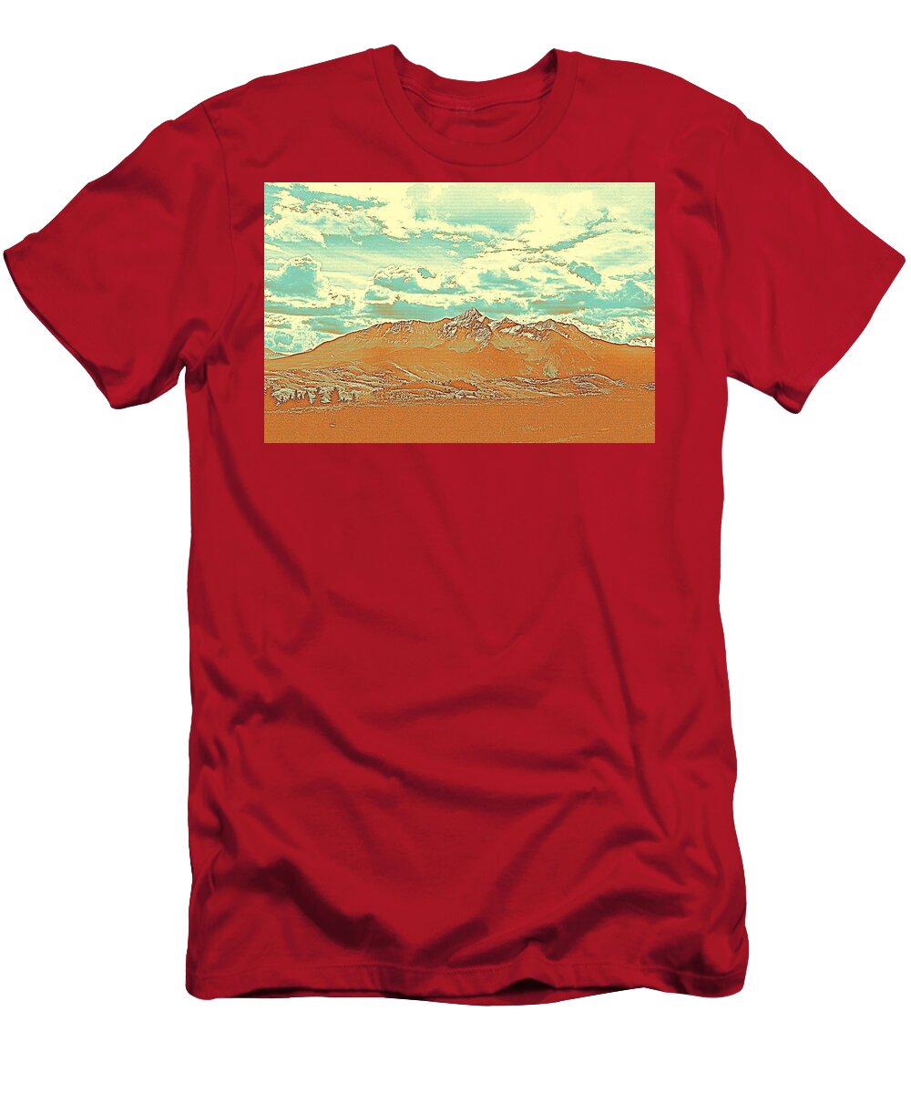 Nature T-Shirt featuring the painting Mountain range 2 by Celestial Images