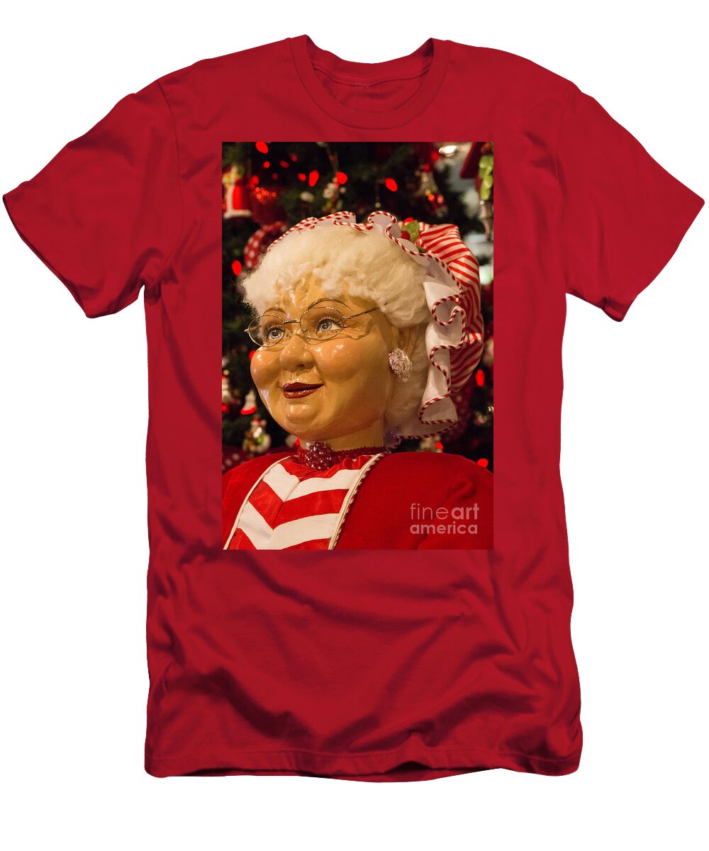 Mrs T-Shirt featuring the photograph Mrs. Claus by Lynn Sprowl