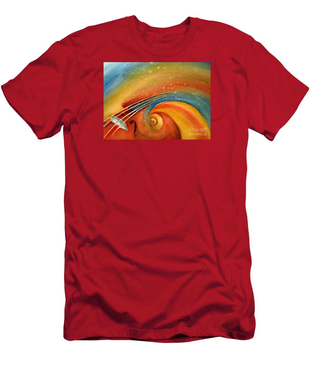 Music T-Shirt featuring the painting Music in the Spirit by Allison Ashton