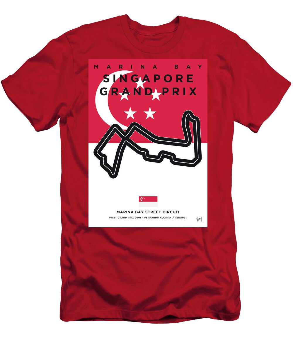 My Singapore Grand Prix Minimal Poster T-Shirt by Chungkong Art - Art