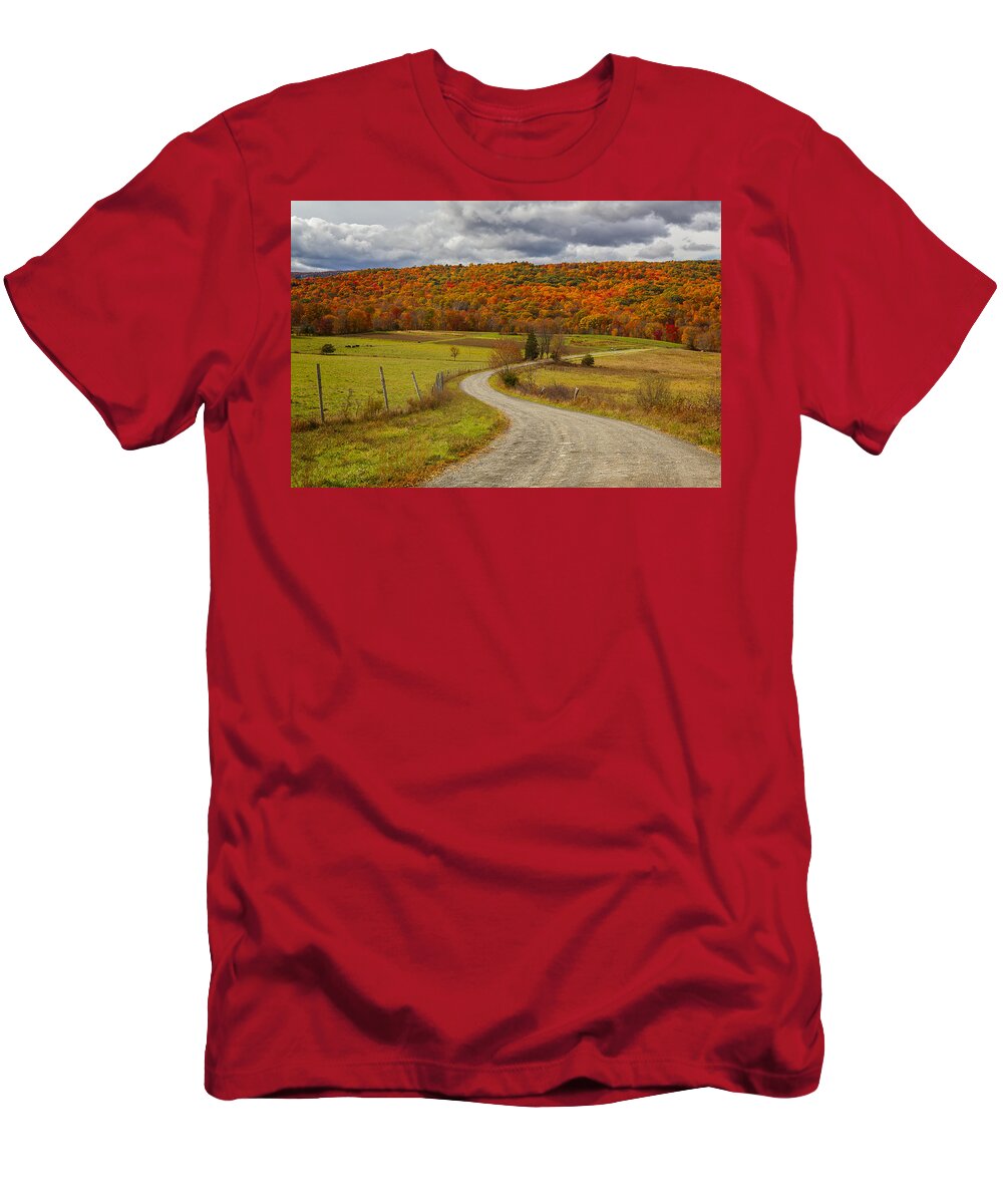 Autumn T-Shirt featuring the photograph New Paltz Hudson Valley NY by Susan Candelario