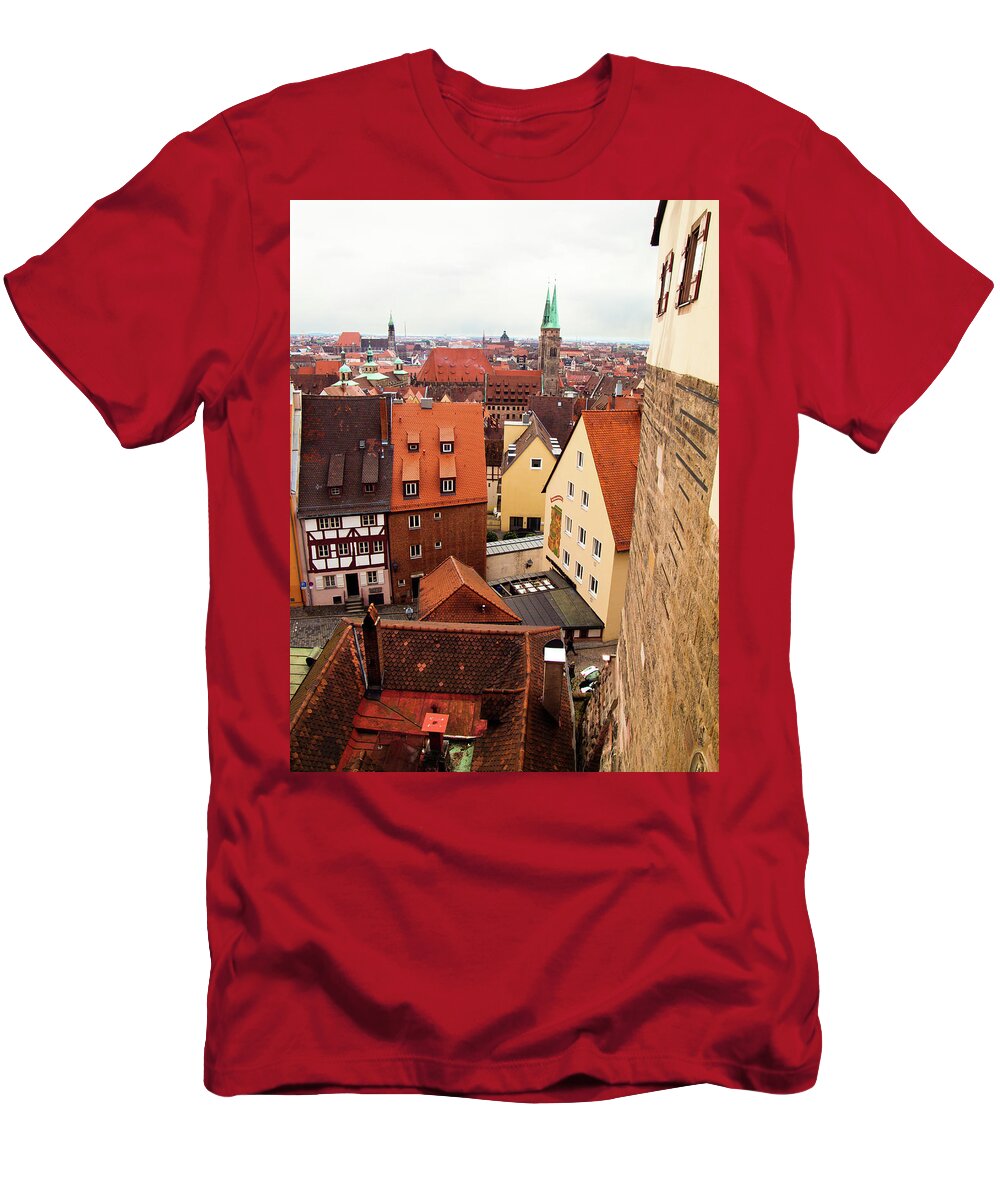 Architecture T-Shirt featuring the photograph Nuremberg Cityscape by Steven Myers