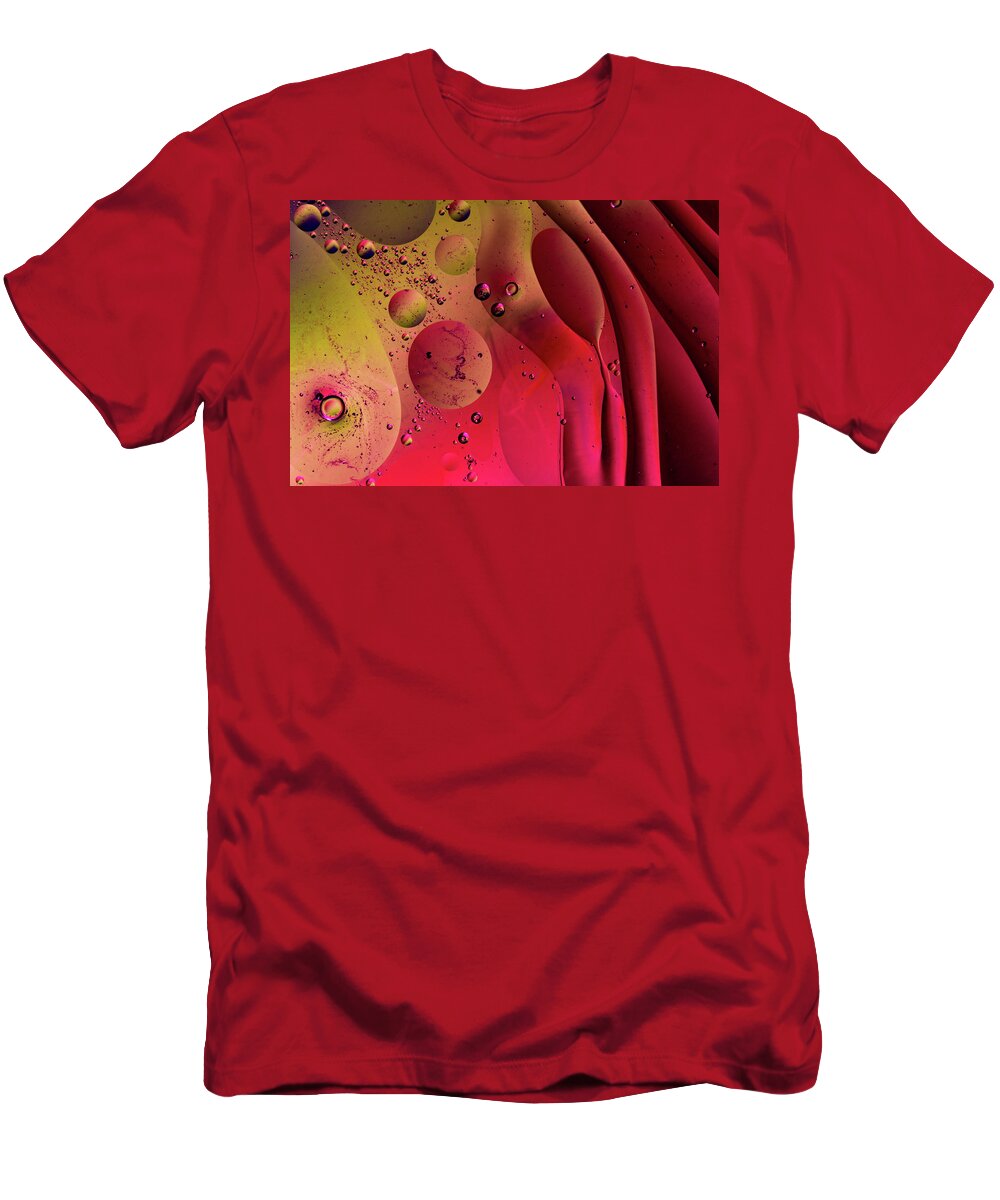 Jay Stockhaus T-Shirt featuring the photograph Oil and Water 5 by Jay Stockhaus