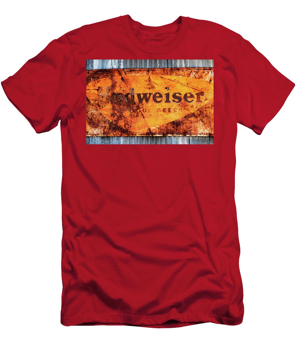 Old T-Shirt featuring the photograph Old Budweiser Sign by M G Whittingham
