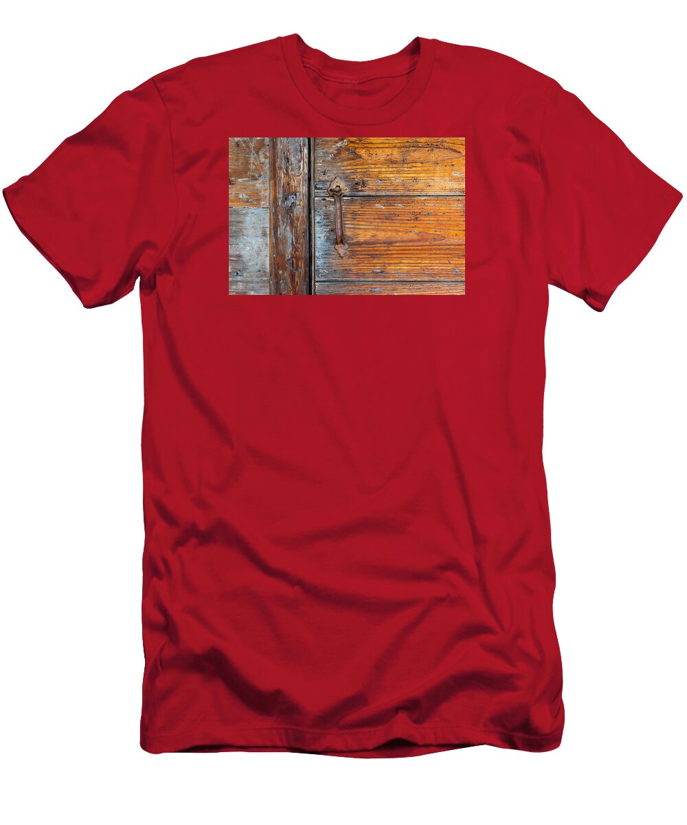 Architecture T-Shirt featuring the photograph Old Door Handle by Derek Dean