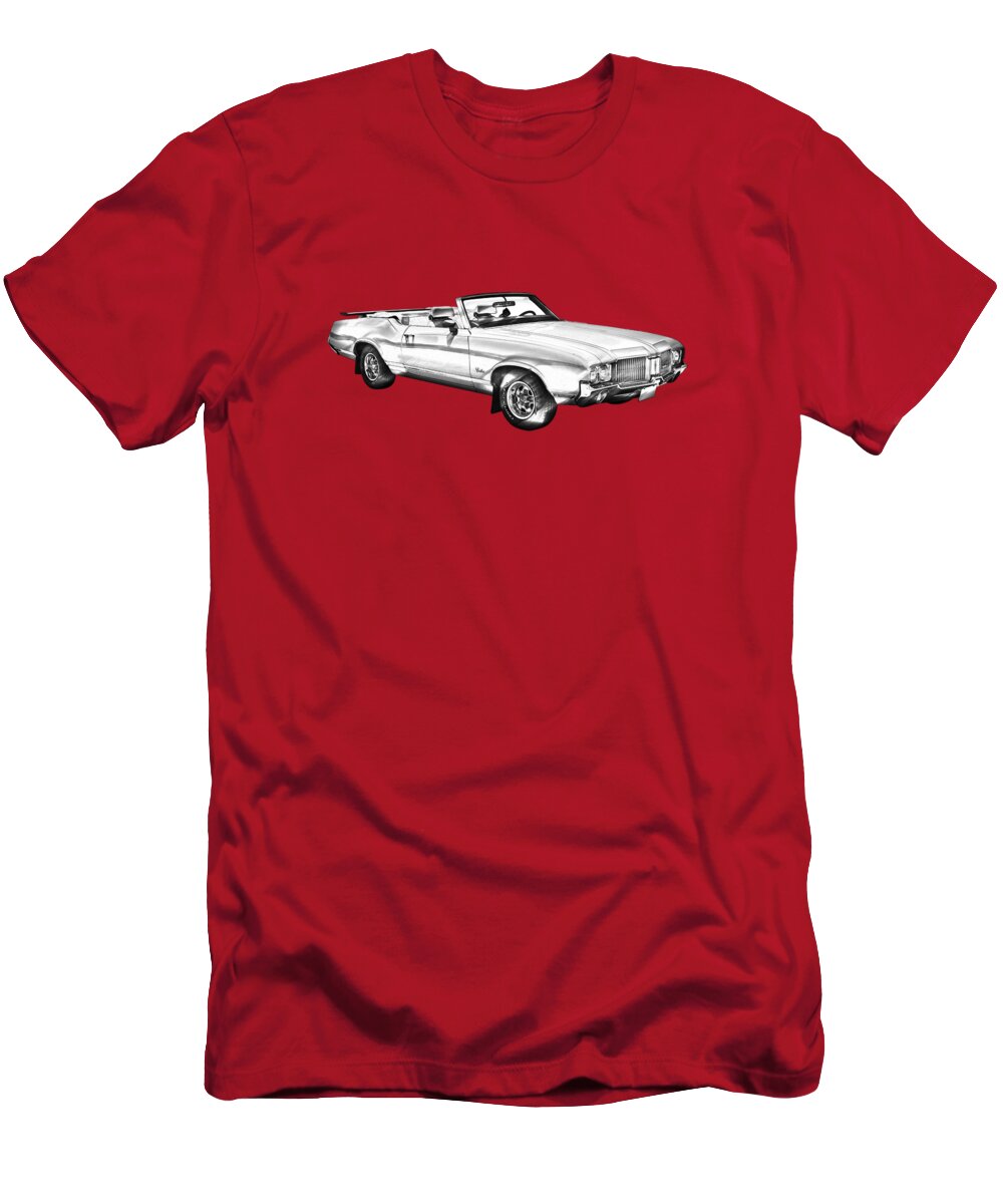 Oldsmobile Cutlass Supreme T-Shirt featuring the photograph Oldsmobile Cutlass Supreme Muscle Car Illustration by Keith Webber Jr