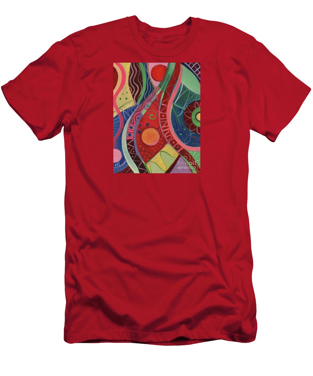 Movement T-Shirt featuring the painting Onward Upward by Helena Tiainen