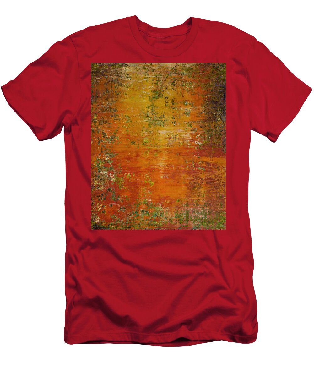 Derekkaplanart T-Shirt featuring the painting Opt.10.16 Healing by Derek Kaplan