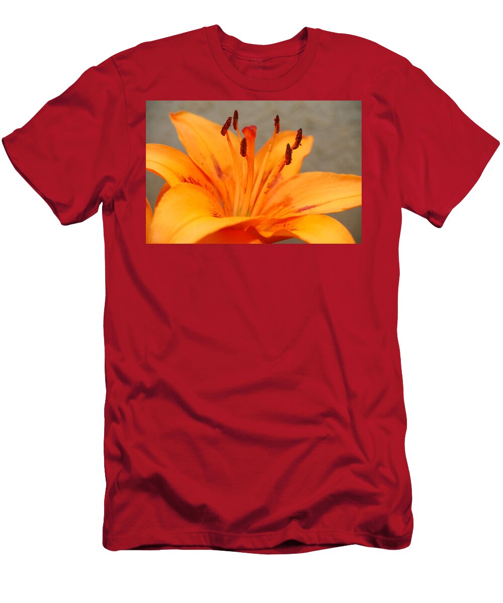 Floral T-Shirt featuring the photograph Orange Lily 1 by Amy Fose
