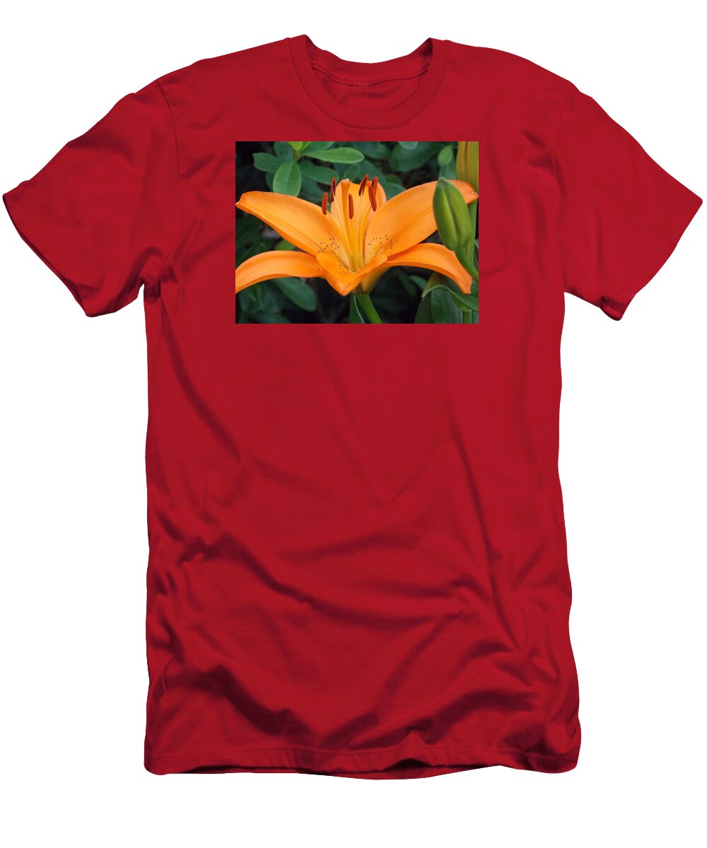 Bridge Of Flowers T-Shirt featuring the photograph Orange Lily by Catherine Gagne