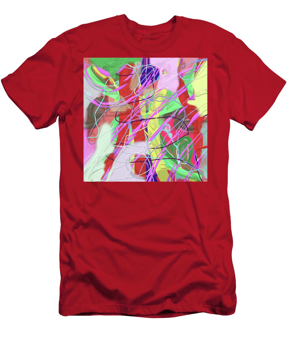 Abstract T-Shirt featuring the digital art Original Bouquet by SC Heffner