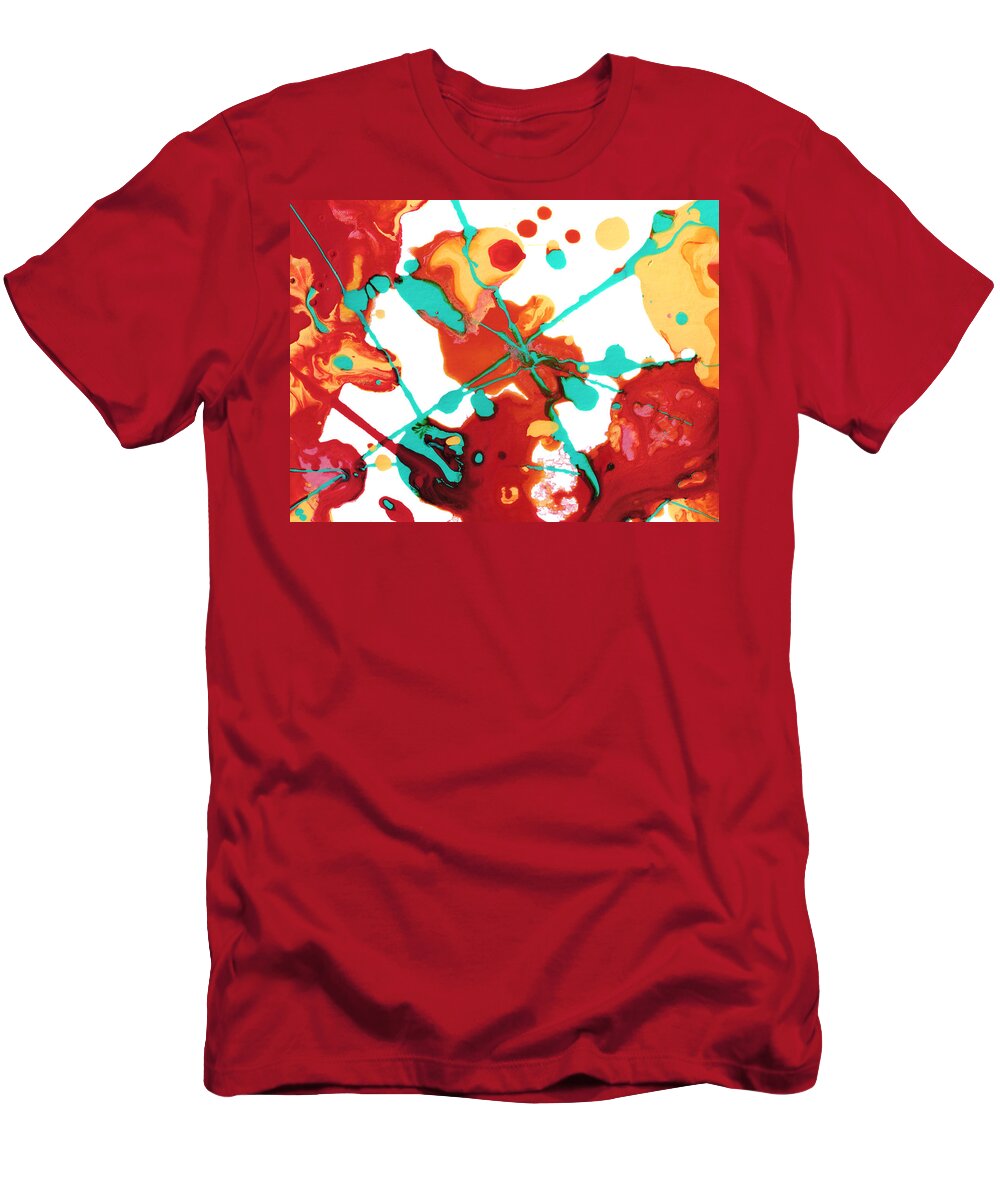 Abstract T-Shirt featuring the painting Paint Party 1 by Amy Vangsgard