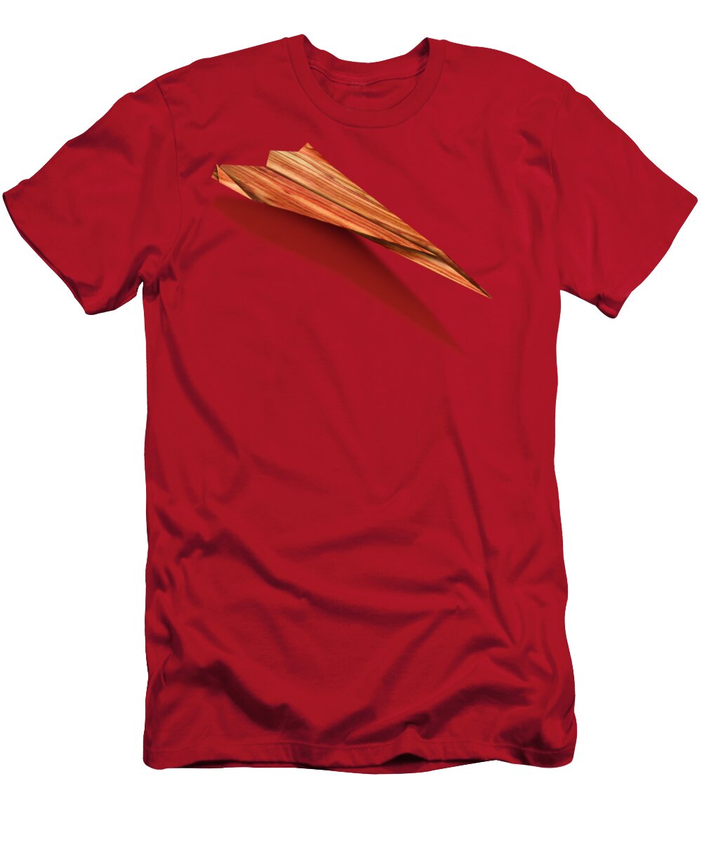 Aircraft T-Shirt featuring the photograph Paper Airplanes of Wood 4 by YoPedro