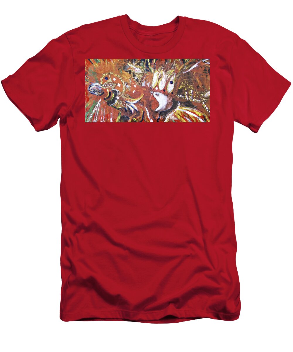 Mardi-gras T-Shirt featuring the painting Leader of the Mardi-Gras by Gary Smith