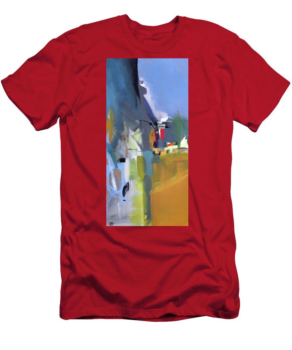 Abstract T-Shirt featuring the painting Past The Doorway by John Gholson