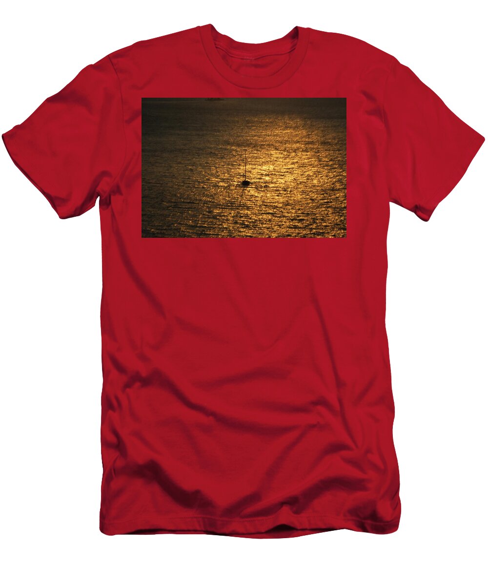 Boat T-Shirt featuring the photograph Peaceful Loneliness by Maria Aduke Alabi