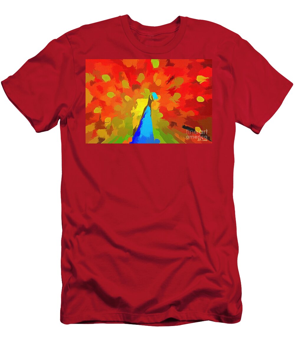 Peacock T-Shirt featuring the digital art Peacock II by Humphrey Isselt