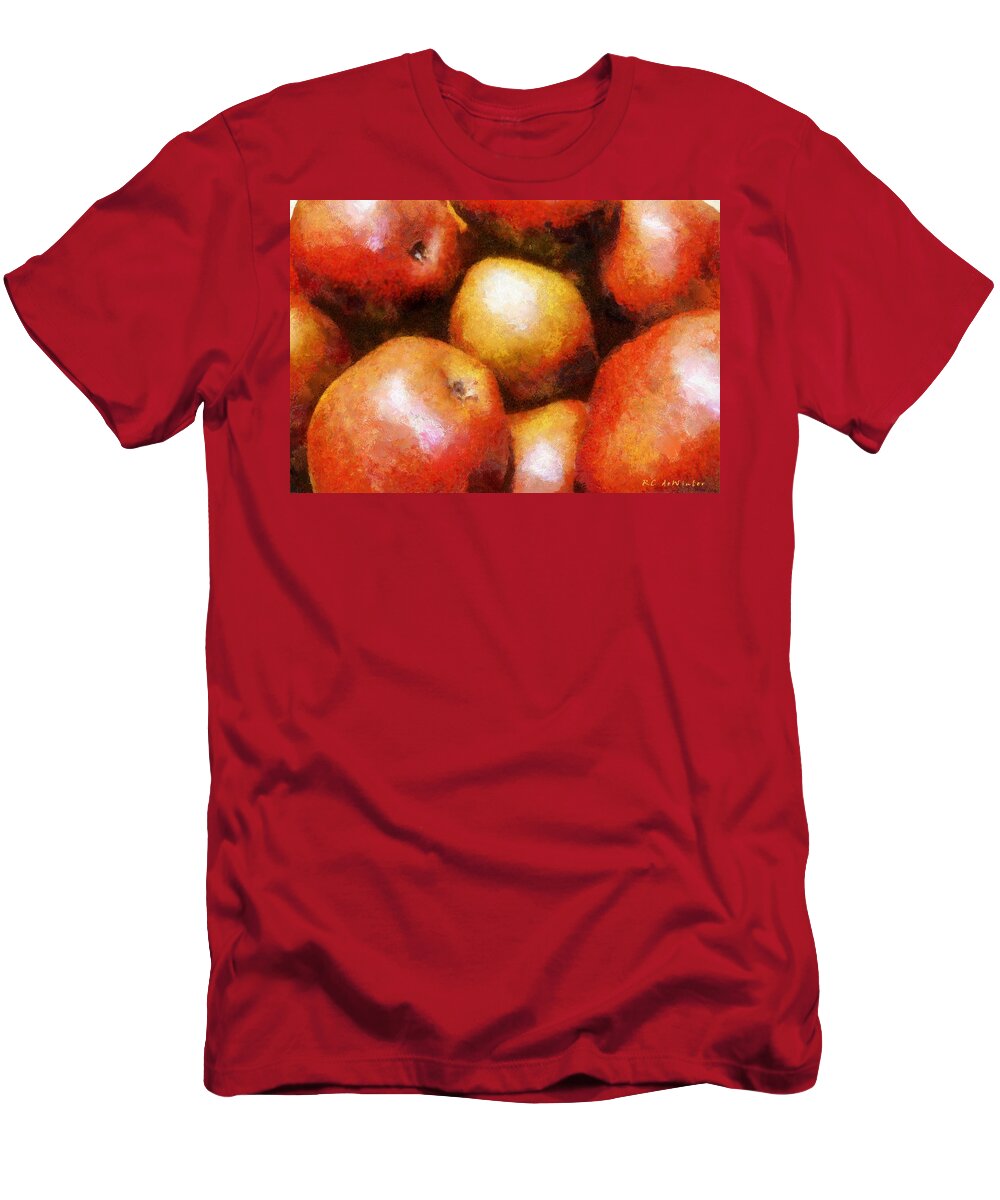 Fruit T-Shirt featuring the painting Pears d'Anjou by RC DeWinter