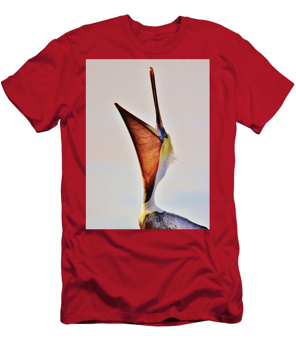 Pelican T-Shirt featuring the photograph Pelican Yoga by Cynthia Guinn