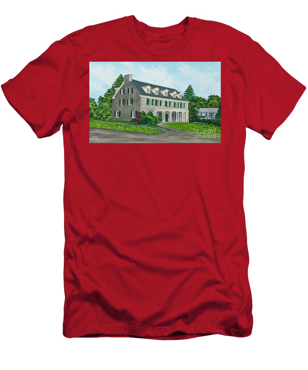 Colgate University T-Shirt featuring the painting Phi Gamma Delta by Charlotte Blanchard