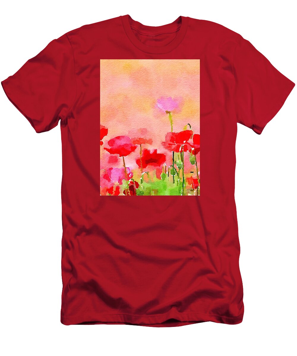 Flowers T-Shirt featuring the digital art Pink by Joe Roache