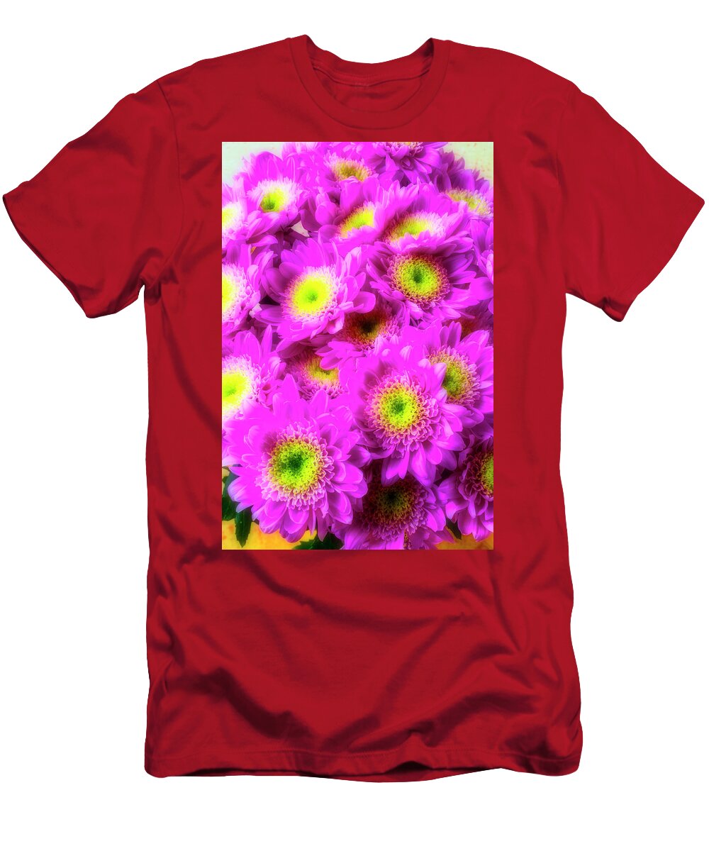 Beautiful T-Shirt featuring the photograph Pink Poms Bouquet by Garry Gay