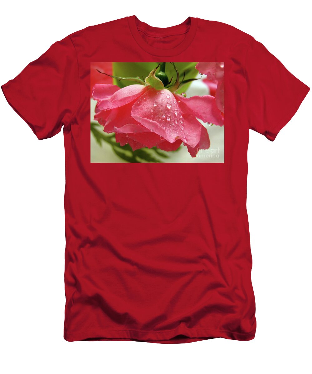 Rose T-Shirt featuring the photograph Pink Rose 3 by Kim Tran