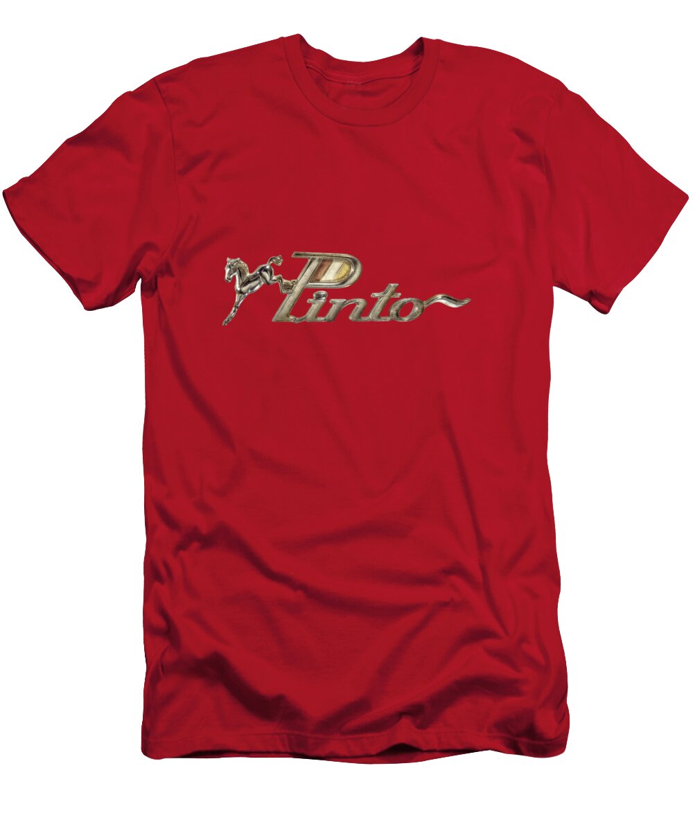 Automotive T-Shirt featuring the photograph Pinto Car Badge by YoPedro