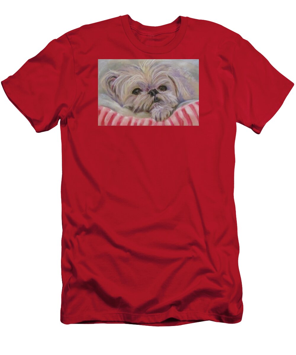 Dog T-Shirt featuring the painting Please let me Sleep by Barbara O'Toole