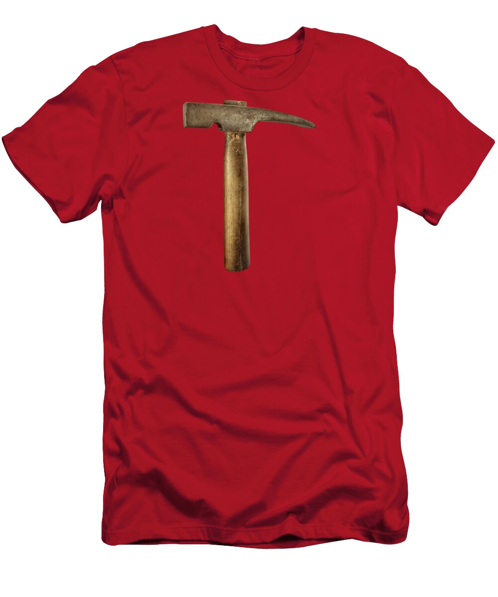 Brick T-Shirt featuring the photograph Plumb Masonry Hammer by YoPedro