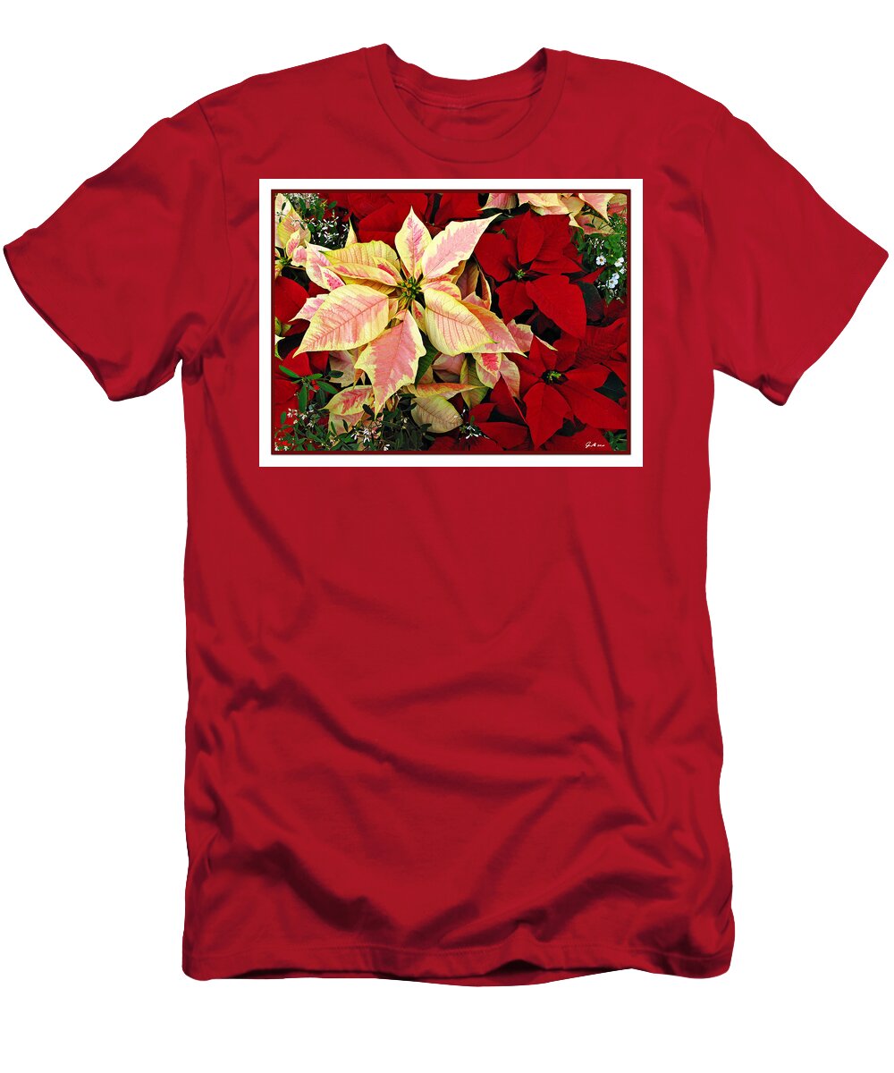 Poinsetta T-Shirt featuring the photograph Poinsetta Greetings by Joan Minchak