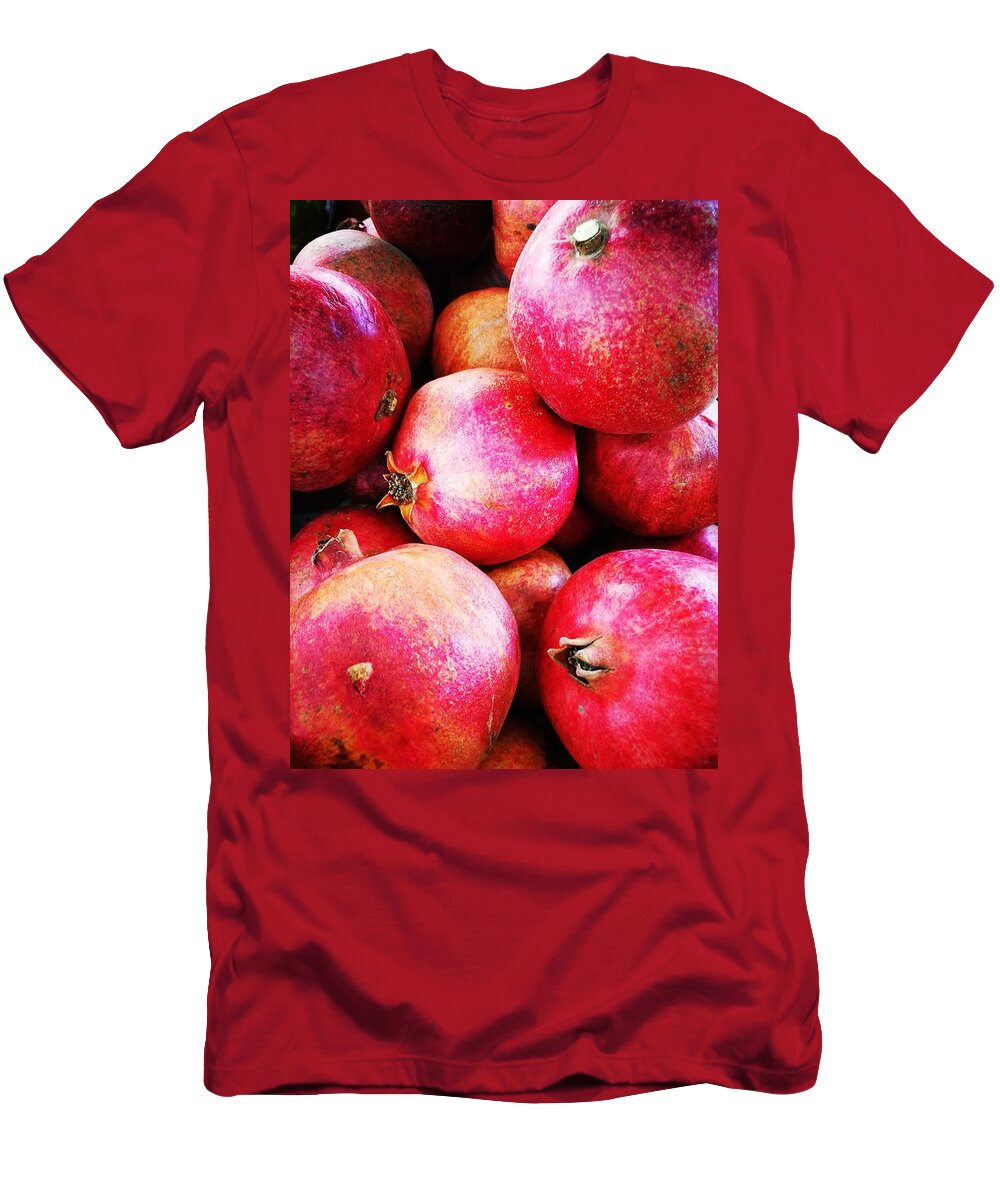 Food And Beverage T-Shirt featuring the photograph Pomegranate by Jarek Filipowicz