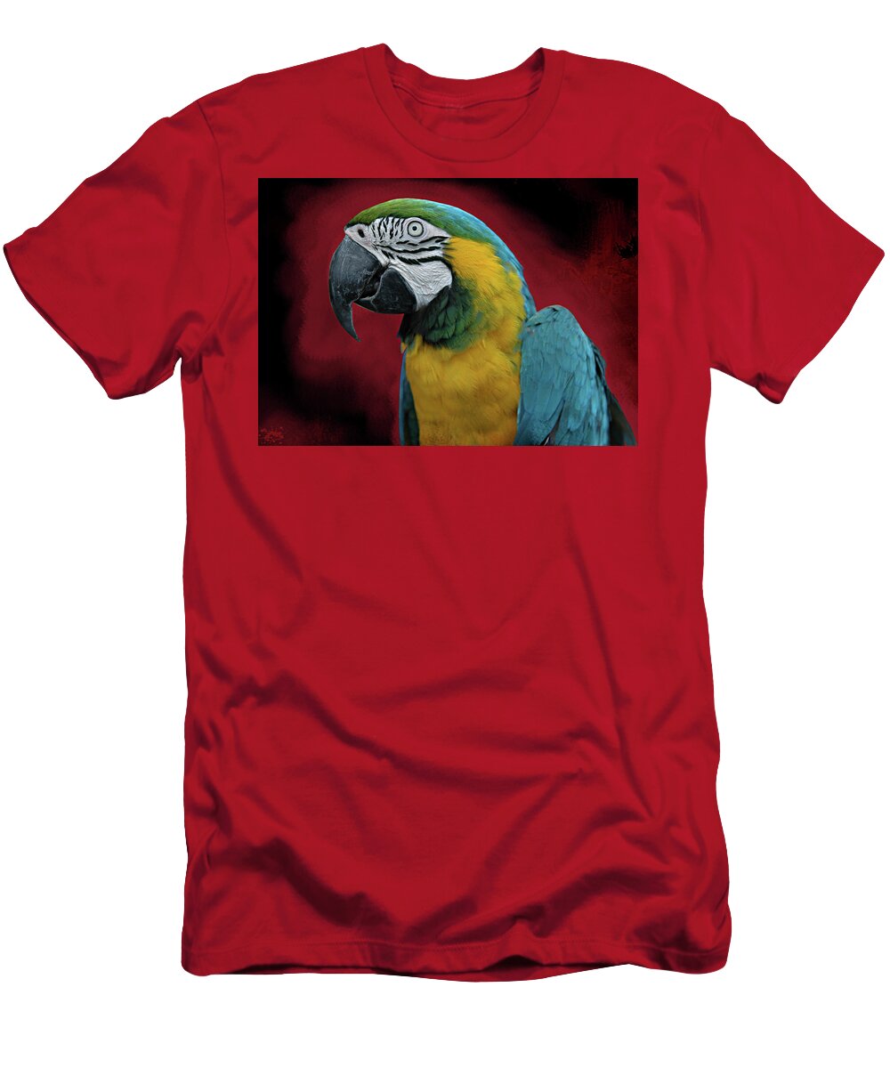Bird T-Shirt featuring the photograph Portrait of a Parrot by Jeff Burgess