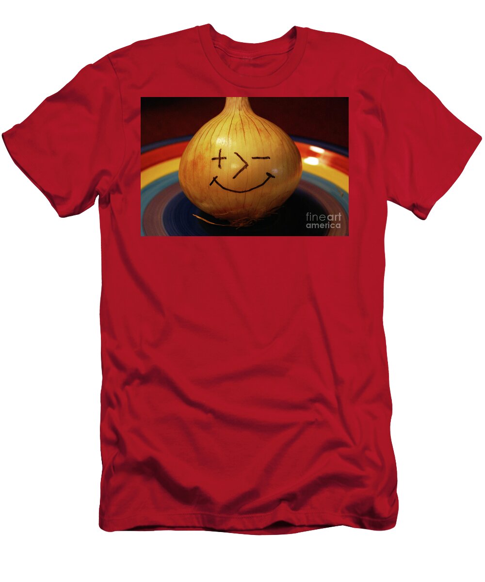 Onion T-Shirt featuring the photograph Posimoto the Onion by Ben Upham III