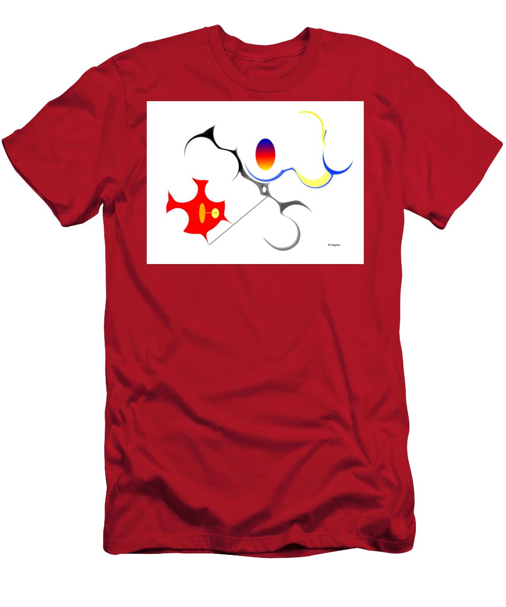 Abstract T-Shirt featuring the painting Precarious Study No, 3 by Joe Dagher