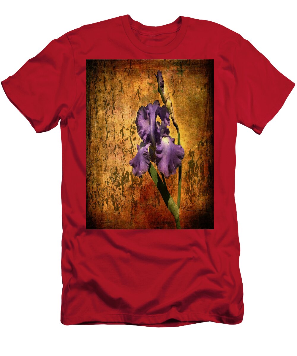 Purple Iris At Sunset T-Shirt featuring the photograph Purple Iris At Sunset by Bellesouth Studio